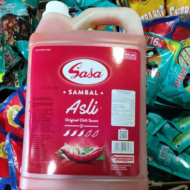 

SASA CABE SAMBAL ASLI JERIGEN 5,5 KG