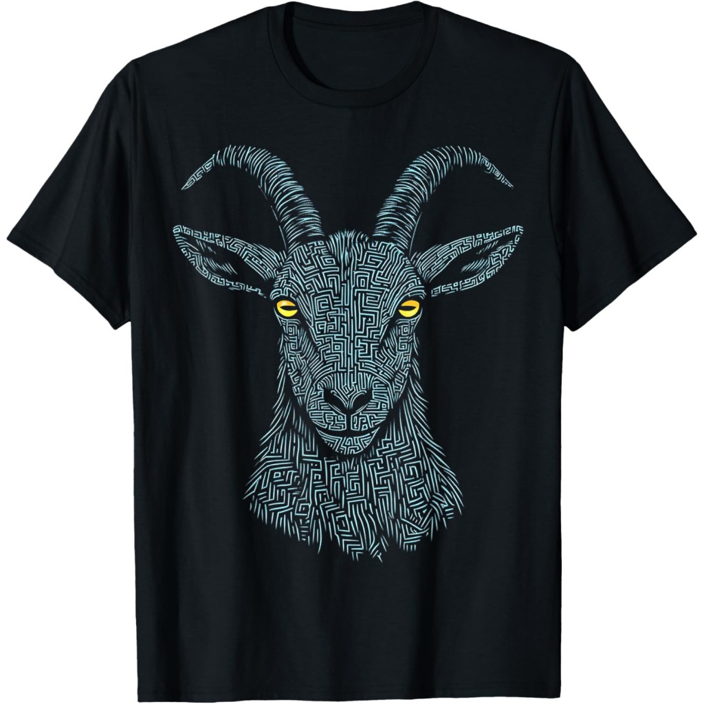 Ilustrasi Motif Hewan Kambing Kaos Kambing