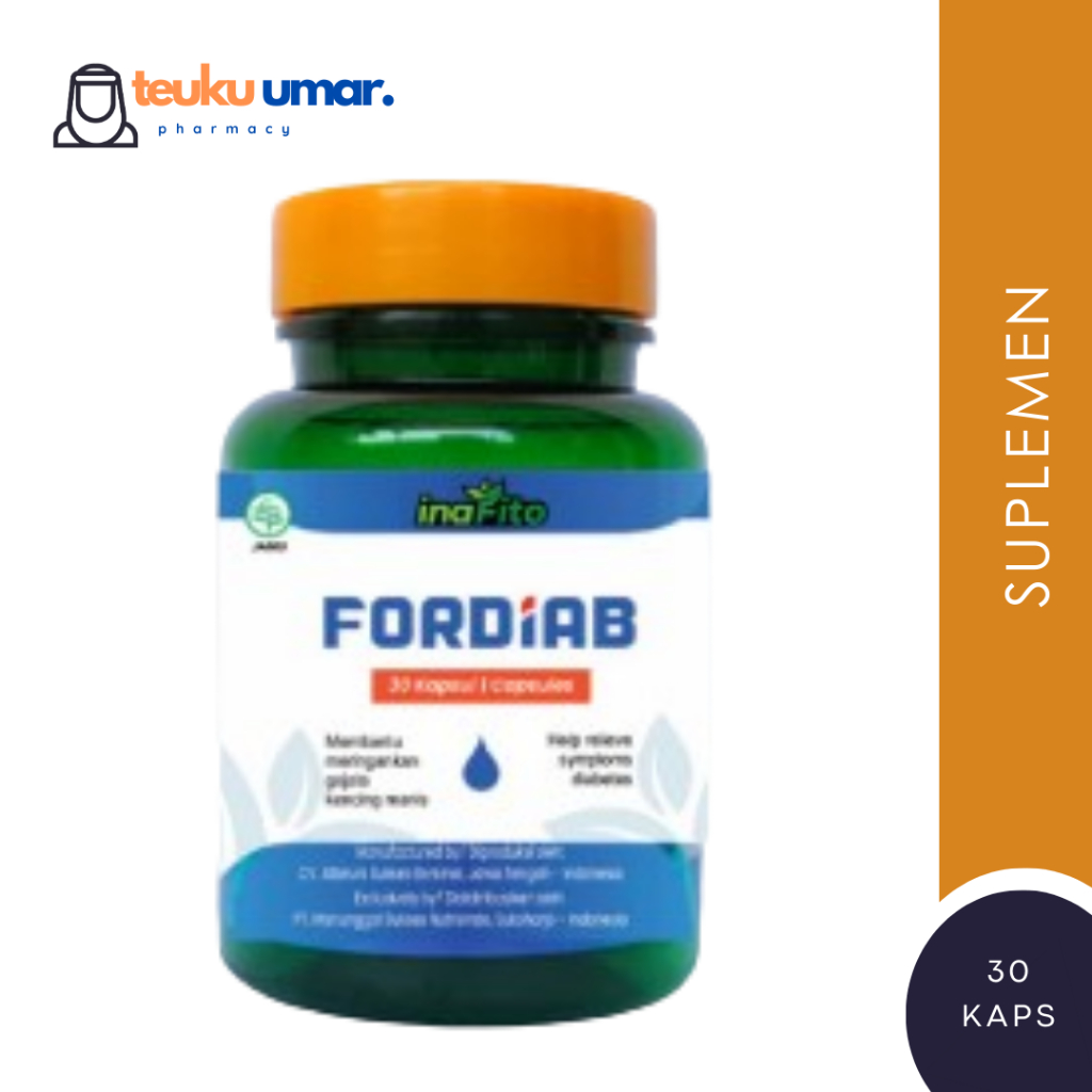 [Vitamin Diabetes] Inafito Fordiab Isi 30 Kapsul | Suplemen Untuk Pengidap Diabetes Gula Darah
