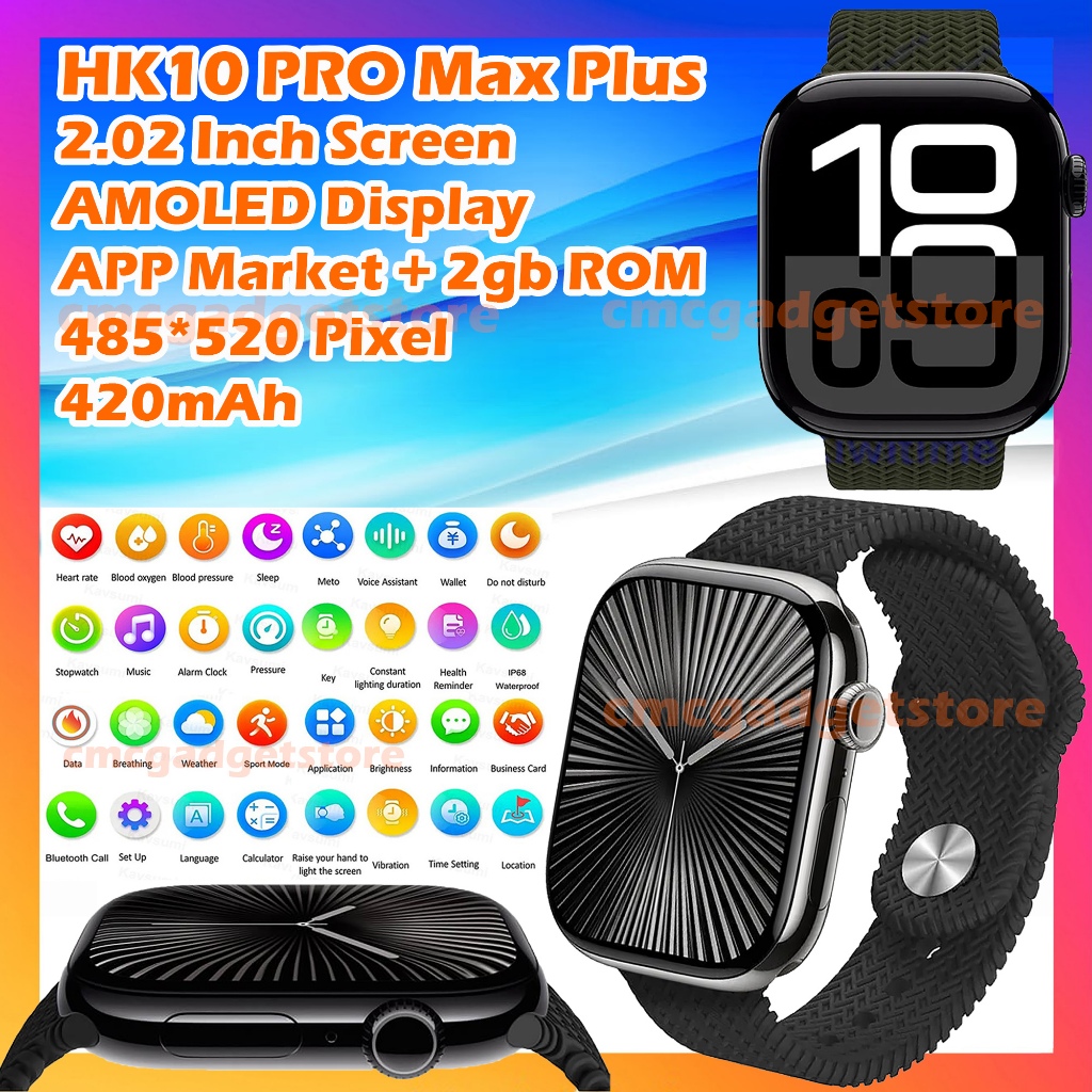 HK10 Pro Max Plus HK9 Pro Max Plus GEN 7 Gen 6 Gen 4 update Gen 2 Gen 3 Smartwatch AMOLED Display 2.