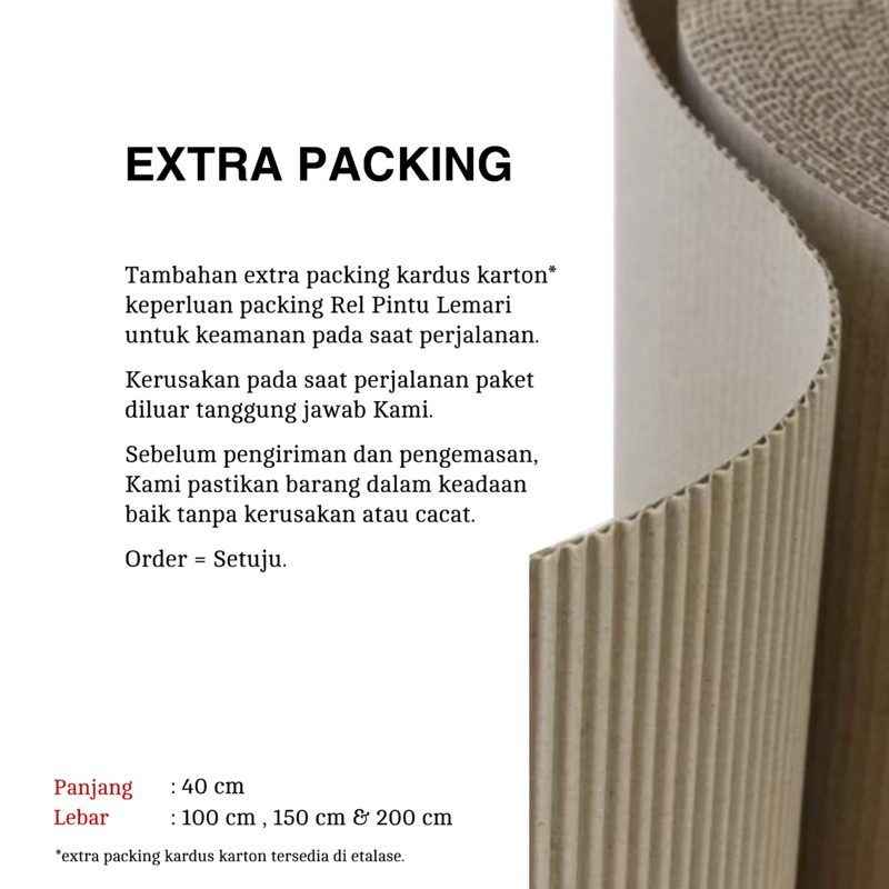 Lotsoolup Set Rel Lemari Sliding Model Timbul 380 2 Pintu , Rel Lemari Geser Dengan Roda Kunci