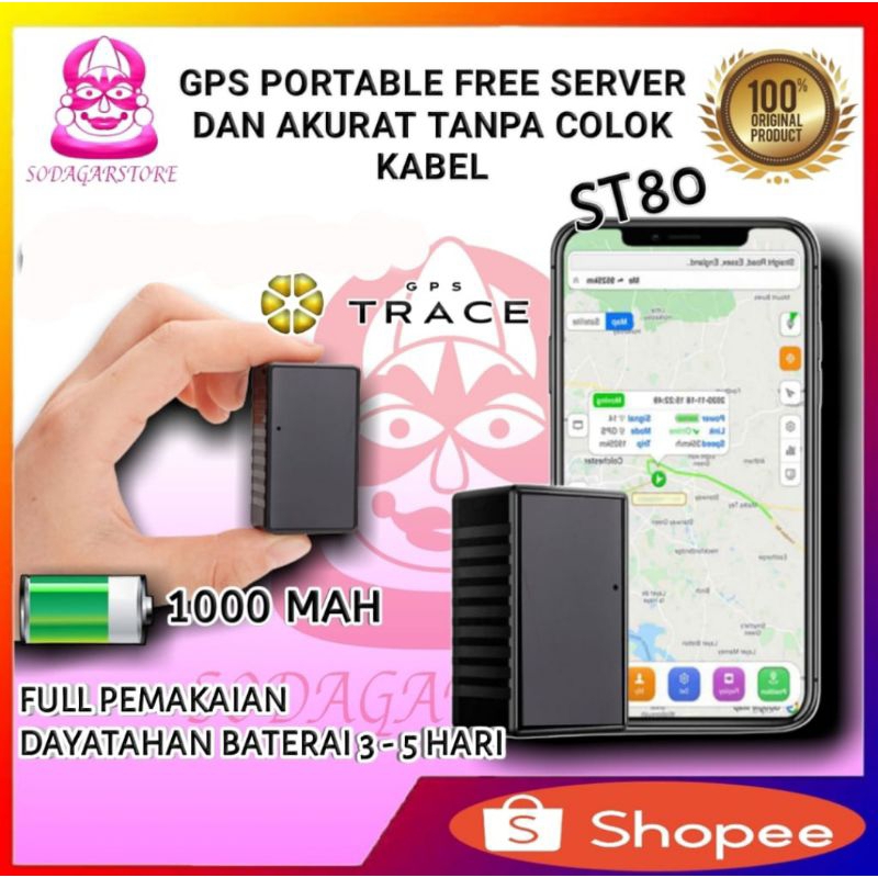 GPS tracker Pelacak Mini Portabel  Mobil Motor Jarak Jauh Anti Maling