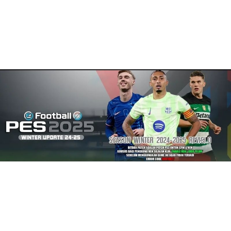 BITBOX PES 2025 PS3 Via Link