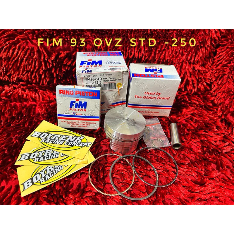 Piston Kit FIM FIM93 Custom Dome 65.5 66 67 68 Pin 16 Mentahan Satria FU IZUMI -BOYRENK RACING CONCE