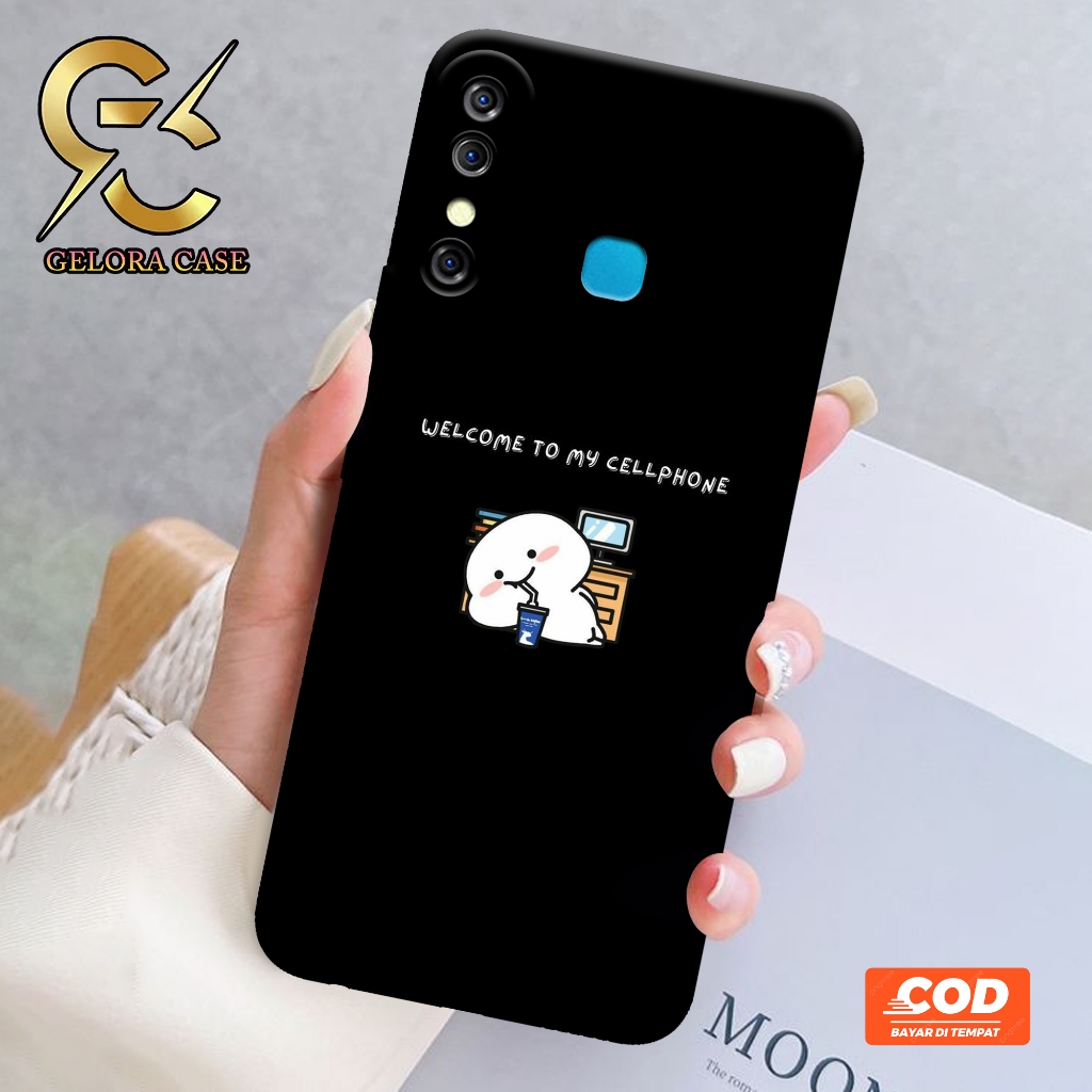 Softcase Infinix Hot 8 - Geloracase - Casing Infinix Hot 8 - Motif case Emote -Infinix - Softcase In