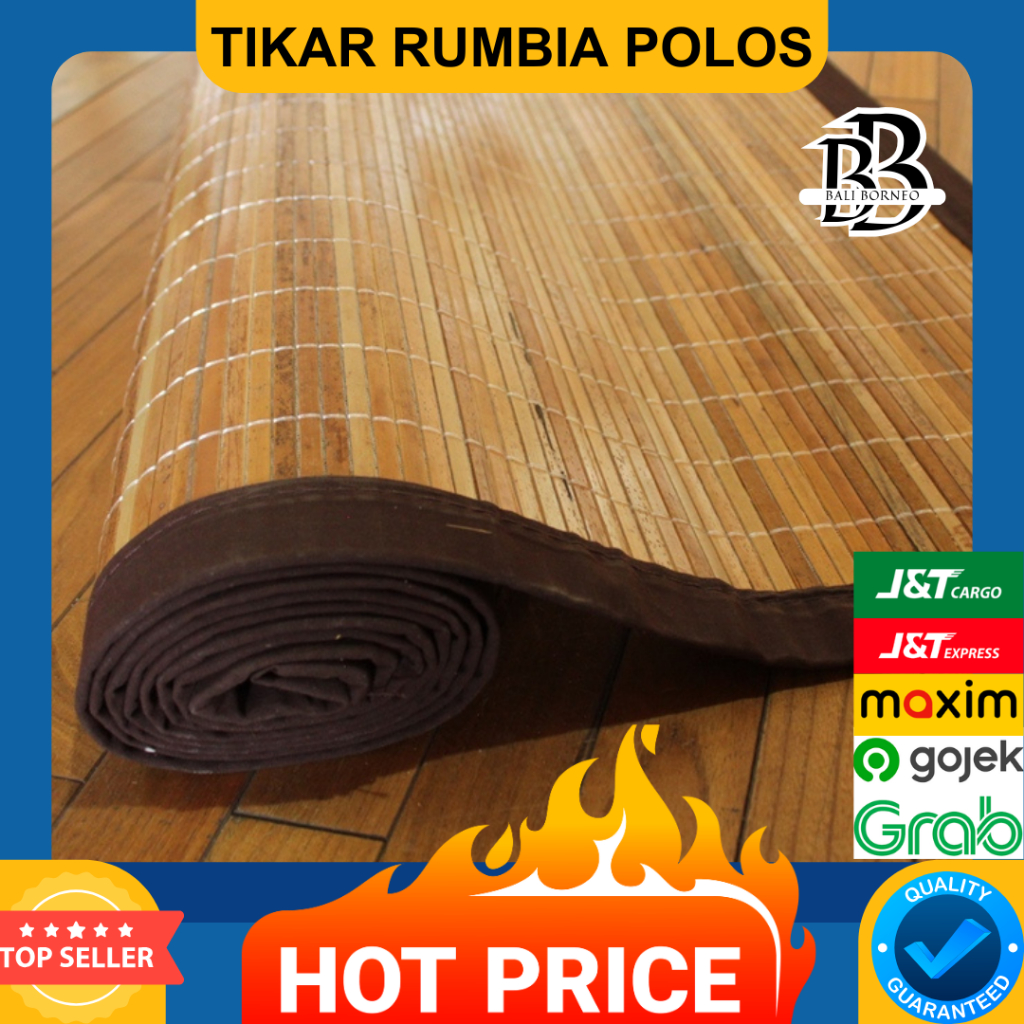 Tikar Rumbia Polos Bali - Karpet Rumbia Coklat, Tikar Rumbia Bali, Karpet Rumbia Bali, Tikar Bali, K