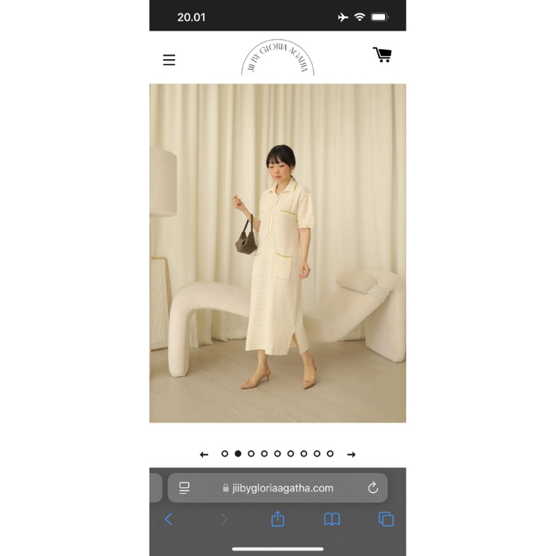 Jii Gloria Tory Vanilla Knit Dress Preloved