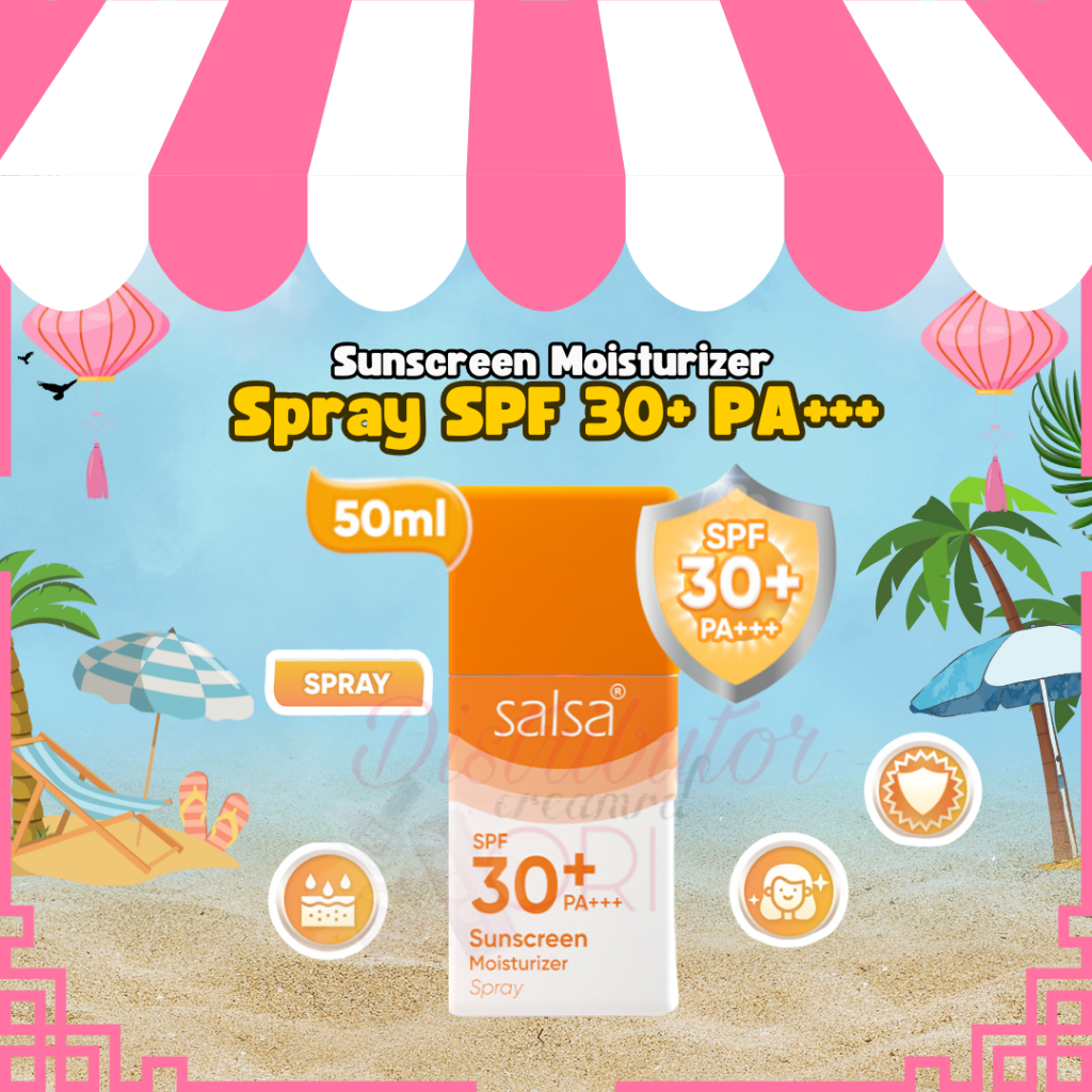 SALSA SUNSCREEN MOISTURIZER SPRAY SPF 30++ - SUNBLOCK WAJAH SPRAY SALSA 50GR | BPOM