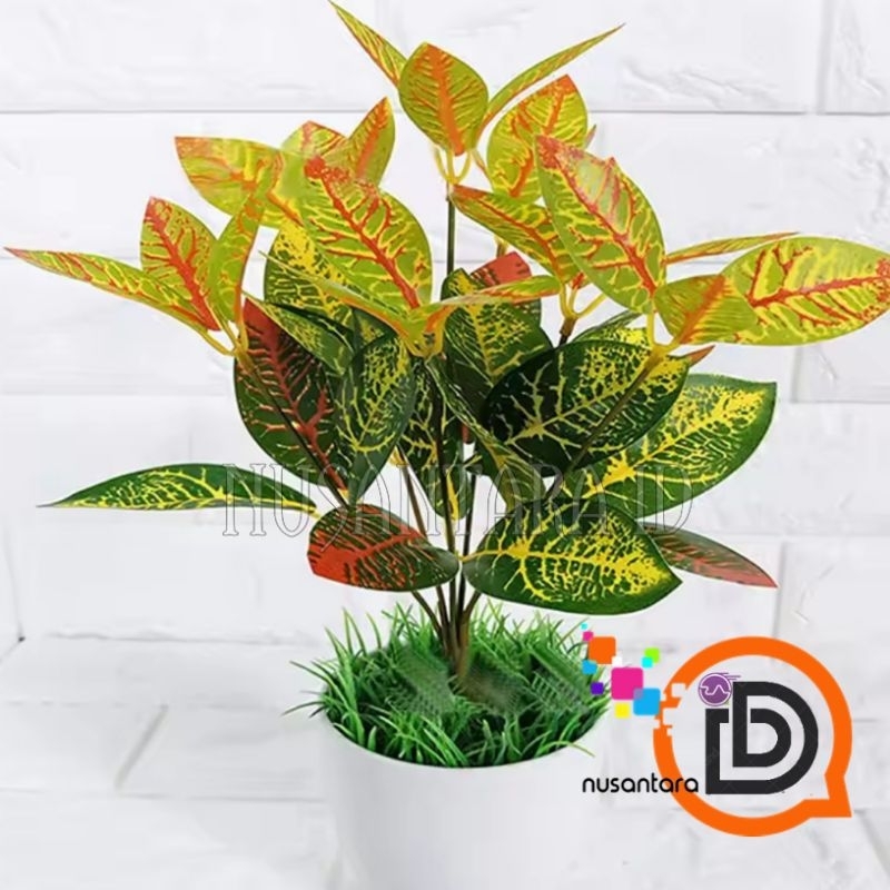 Tanaman Artificial Keladi Orange / Tanaman Hias Bunga Keladi Macan / tanaman palsu