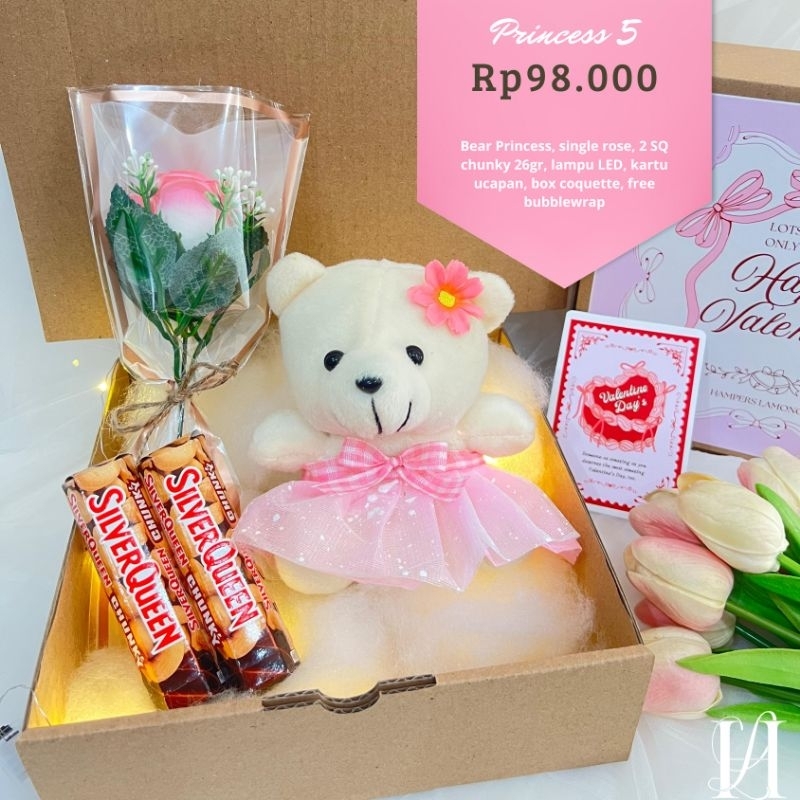 

Hampers Gift Box Valentine Ulang Tahun Kado Coklat / Kado Boneka Bear Pink / Buat Cewek / Hampers Box Coklat Snack / Buket Mawar Single Rose / Hampers Lampu Tidur 3 Mode Murah