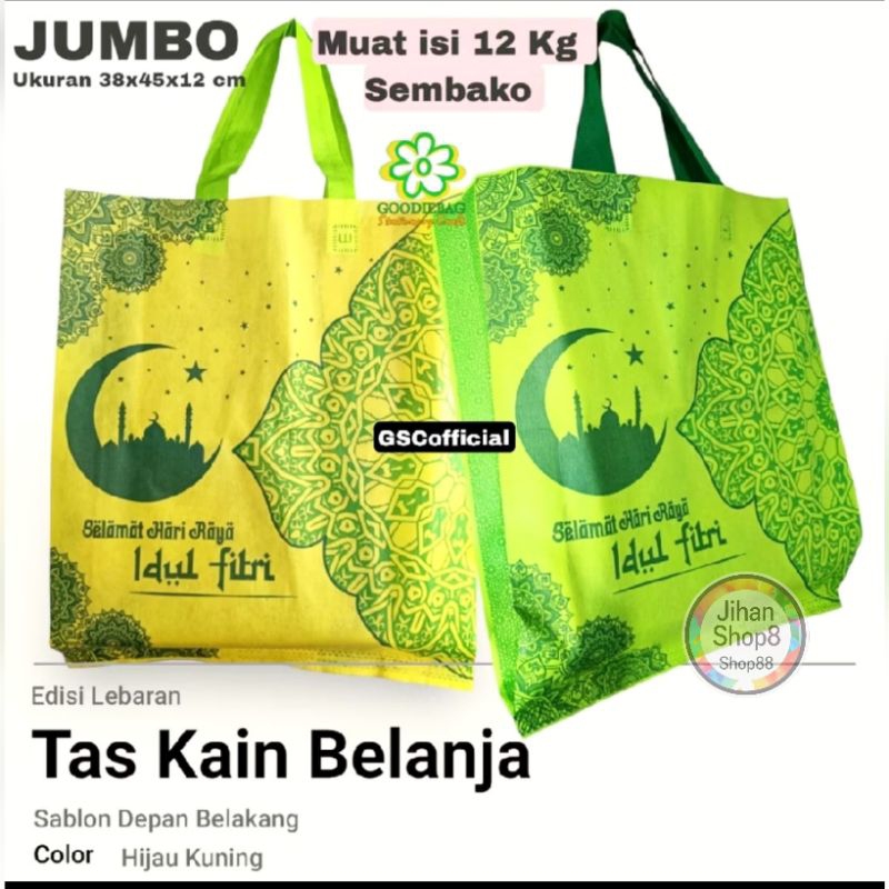 

Goodie Bag Spunbond/Tas Bingkisan EDISI IDUL FITRI LEBARAN 38x45x8 DESIGN 4 SISI(Per Pcs)