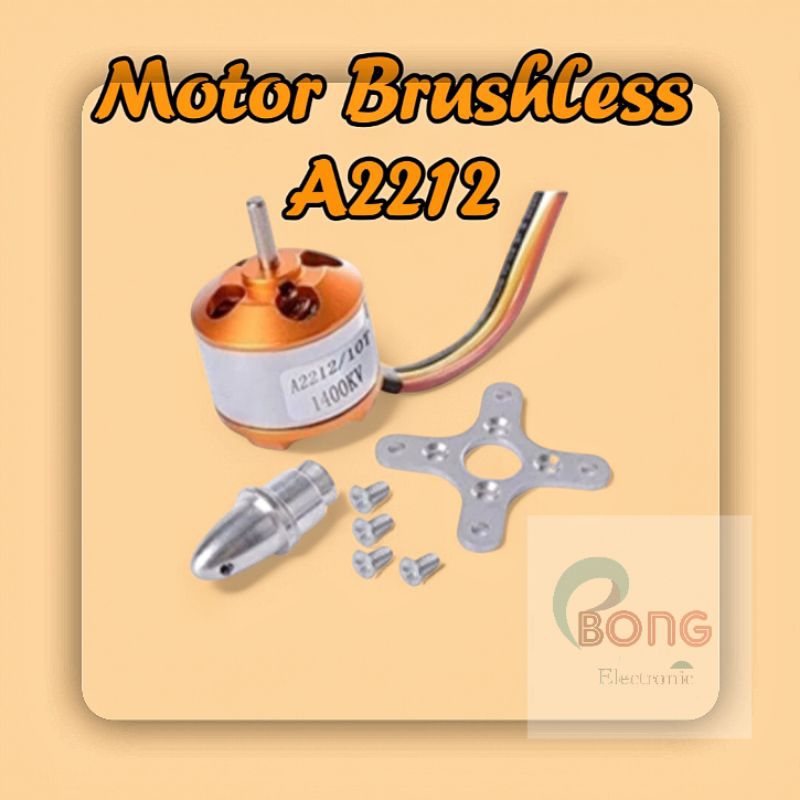 Motor Brushless BLDC A2212 / 10T 1400kv ( Dinamo motor drone Quadcapter)