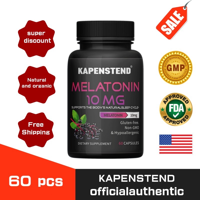 Original Suplemen melatonin, membantu tidur, cepat tertidur, meningkatkan kekebalan tubuh, 100%