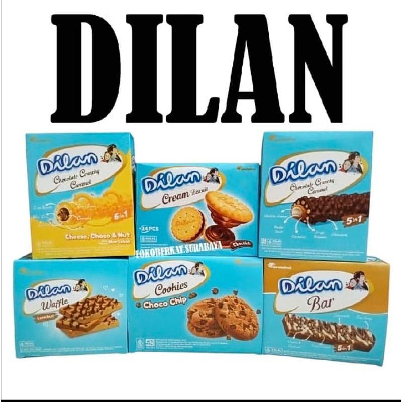 

Dilan Waffle / Bar / Chocolate Crunchy Caramel / Cookies / Cream biskuit