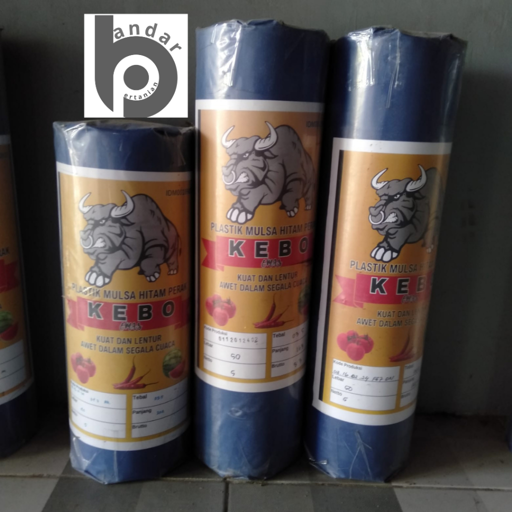 Plastik Mulsa Hitam Perak 5 kg Cap Badak / Mulsa / plastik mulsa / hitam perak