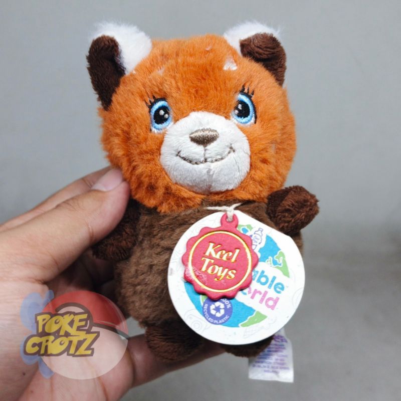 Boneka Keeleco Adoptable World Red Panda keel toys tag plush 12cm