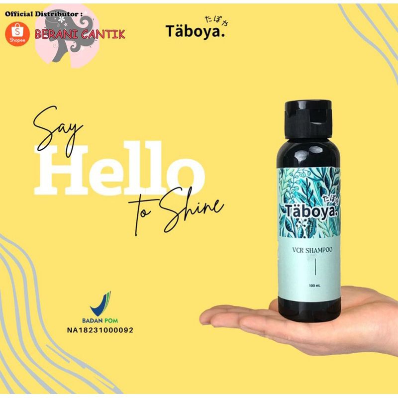 TABOYA SHAMPO VCR  -  Shampo Penghitam Uban Menghitamkan Rambut, Extra Kandungan Minyak Kemiri  100m