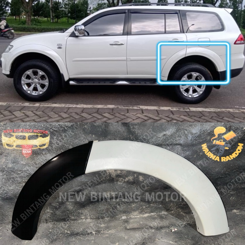 Over fender belakang kiri mitsubishi pajero sport 2010 2014 original