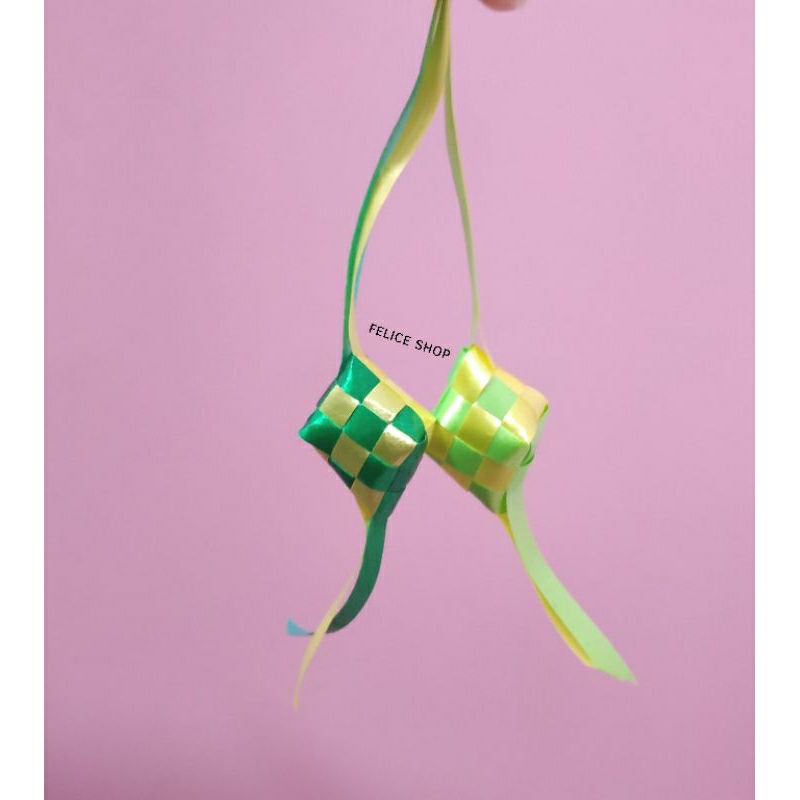 ketupat mini // ketupat pita jepang // ketupat lebaran