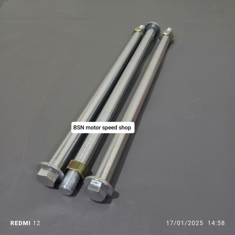 AS JUMBO/AS DIAMETER 15MM PANJANG 30CM/AS JUMBO PANJANG/AS RODA BELAKANG DIAMETER 15MM