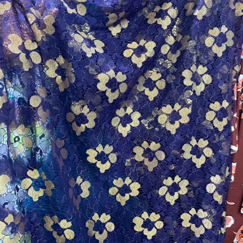 kain brokat - kain brukat semi prancis - kain brokat glitter gold - kain brokat korea