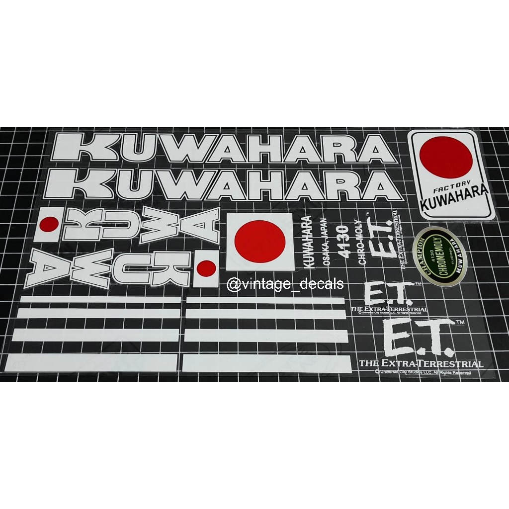sticker decals replacement Kuwahara OS BMX ET the extra-terestrial