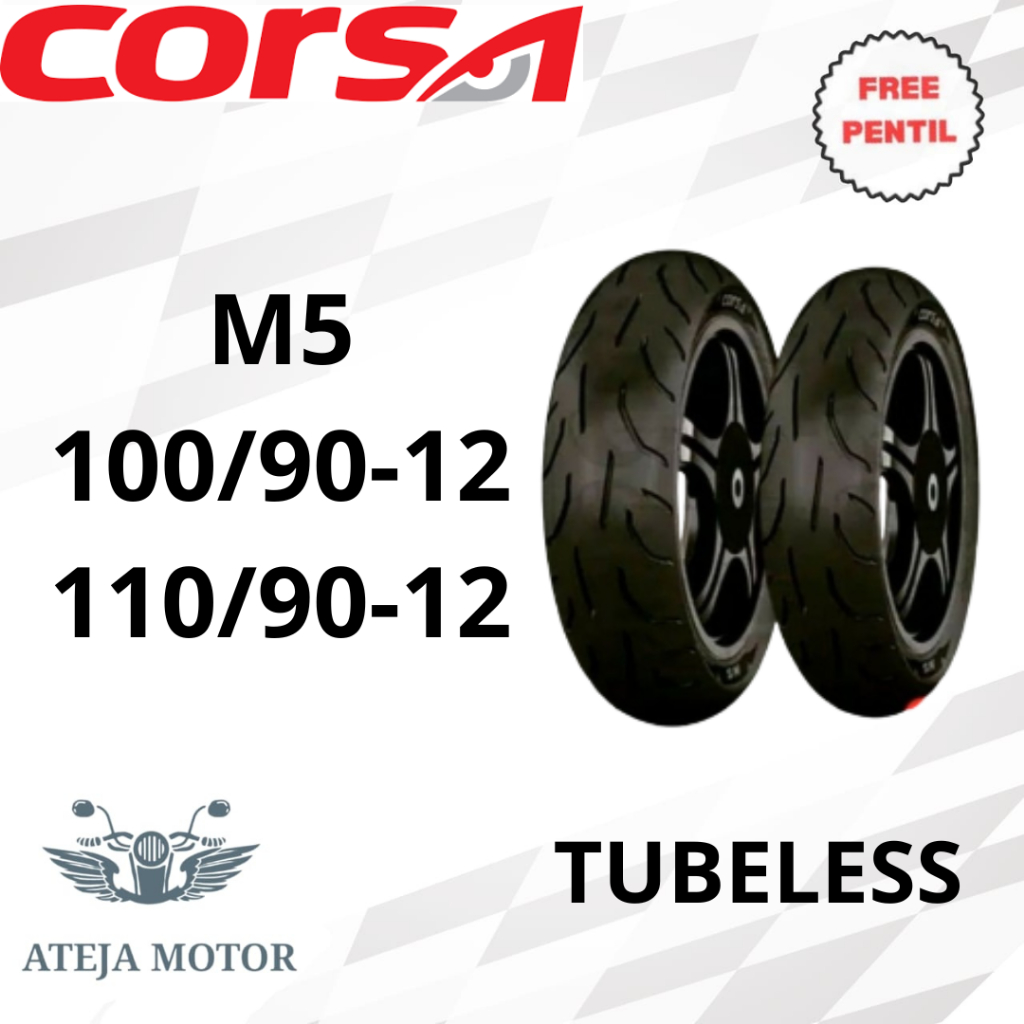 Ban Ring 12 Ban Scoopy Ring 12 Corsa M5 100/90-12 110/90-12 Ban Tubeless Ban Motor Ring 12 Ban CORSA