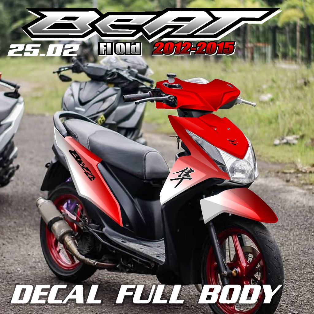 COD TERBARU Decal Stiker DECAL BEAT FI OLD TAHUN 2012-2015 FULL BODY NEW  DESIGN GRADASI STICKER KRE