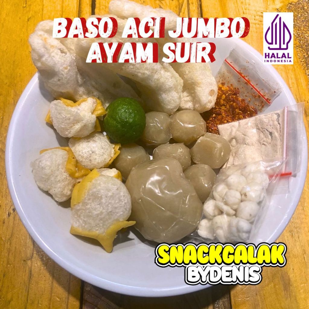 

Baso Aci Ayam Suir Satuan/ Khas Bandung Pedas/ Harga Murah Lezat