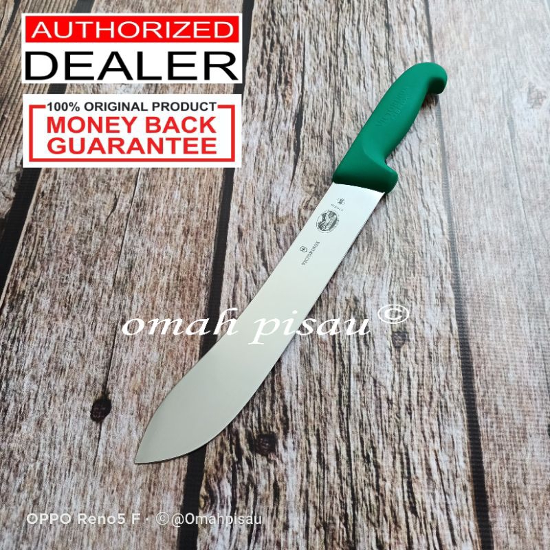 Butcher knife victorinox bullnose 25 cm 5.7404.25 green pisau sembelih original Swiss