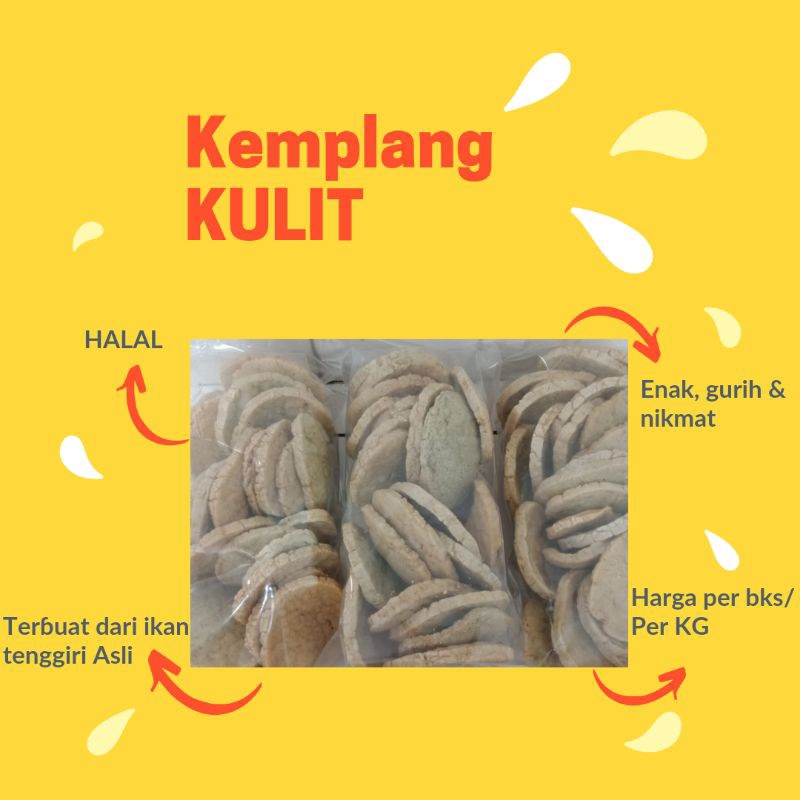 

Kemplang Kulit 250 GRAM/Kerupuk Kulit/Kerupuk Palembang Asli