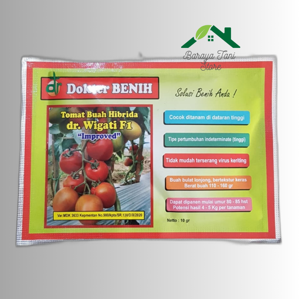 BENIH BIBIT TOMAT BUAH HIBRIDA Dr.WIGATI F1 10 GRAM