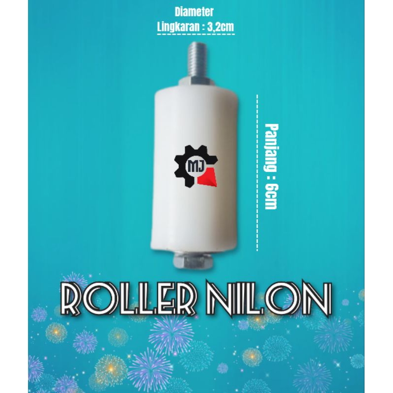 ROLLER NILON/ROLLER NYLON/RODA ROLLER NILON 32×60 ORNAMEN PAGAR PINTU/PENYANGGA PAGAR PINTU