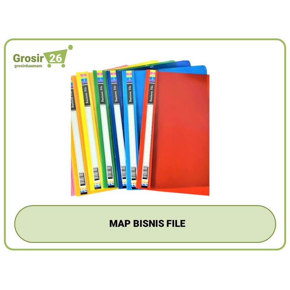 

(6 pcs) map bisnis / business file plastik ukuran folio dengan paper fasterner