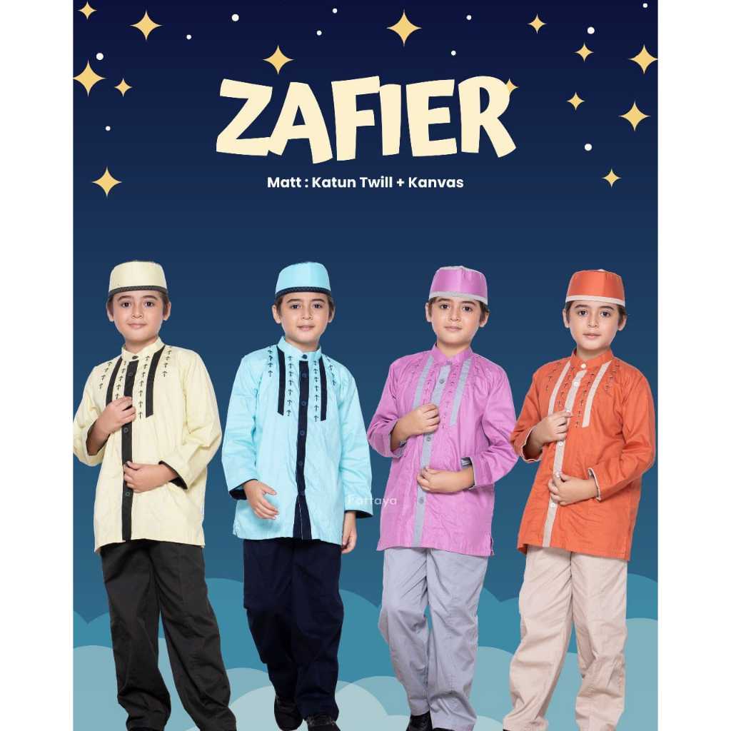 KOKO ANAK ZAFIER / KOKO FATTAYA / SETELAN ANAK LAKI-LAKI / BUSANA MUSLIM ANAK / BAJU KOKO