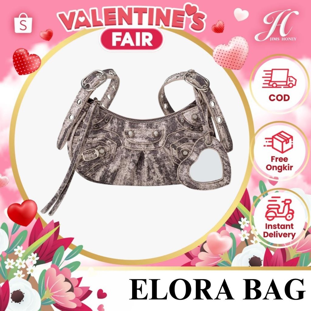 JIMS HONEY ELORA BAG Tas Selempang dan Bahu Wanita Slingbag Cewek Jimshoney Trendy Elegan