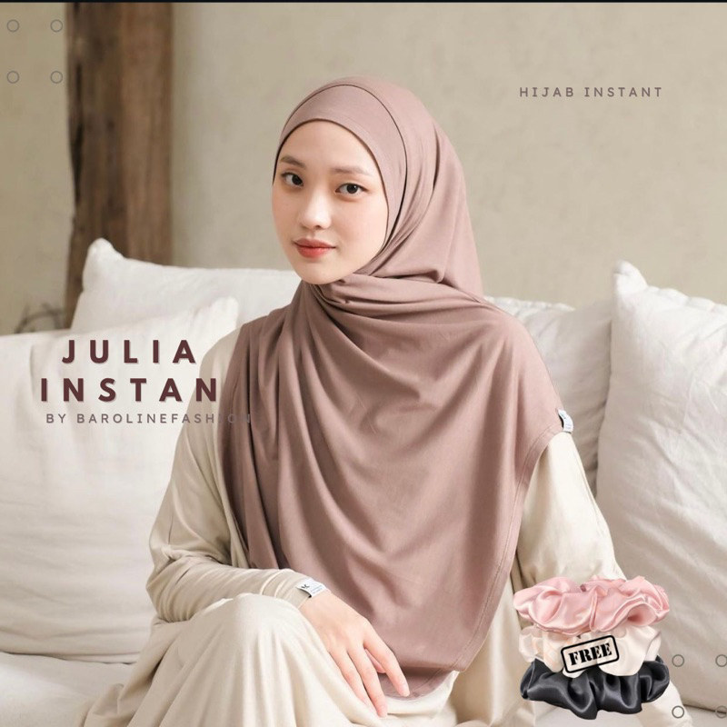 JULIA INSTAN - HIJAB Instant SYAR’I (kaos super) Premium inspired by khalewale