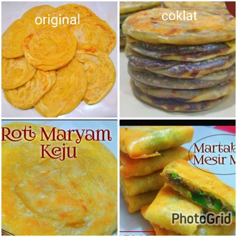 

Roti maryam original/roti maryam premium/roti cane premium/roti canai premium/roti maryam coklat/roti maryam keju/martabak mesir