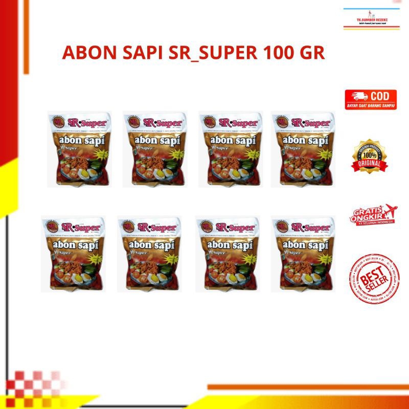 

Abon Sapi SR_Super Isi 8 Pcs X 100 Gr PROMO MURAH/ [PAKET HEMAT] Abon Sapi Sri Ratu Super 8 x 100 Gr PROMO MURAH