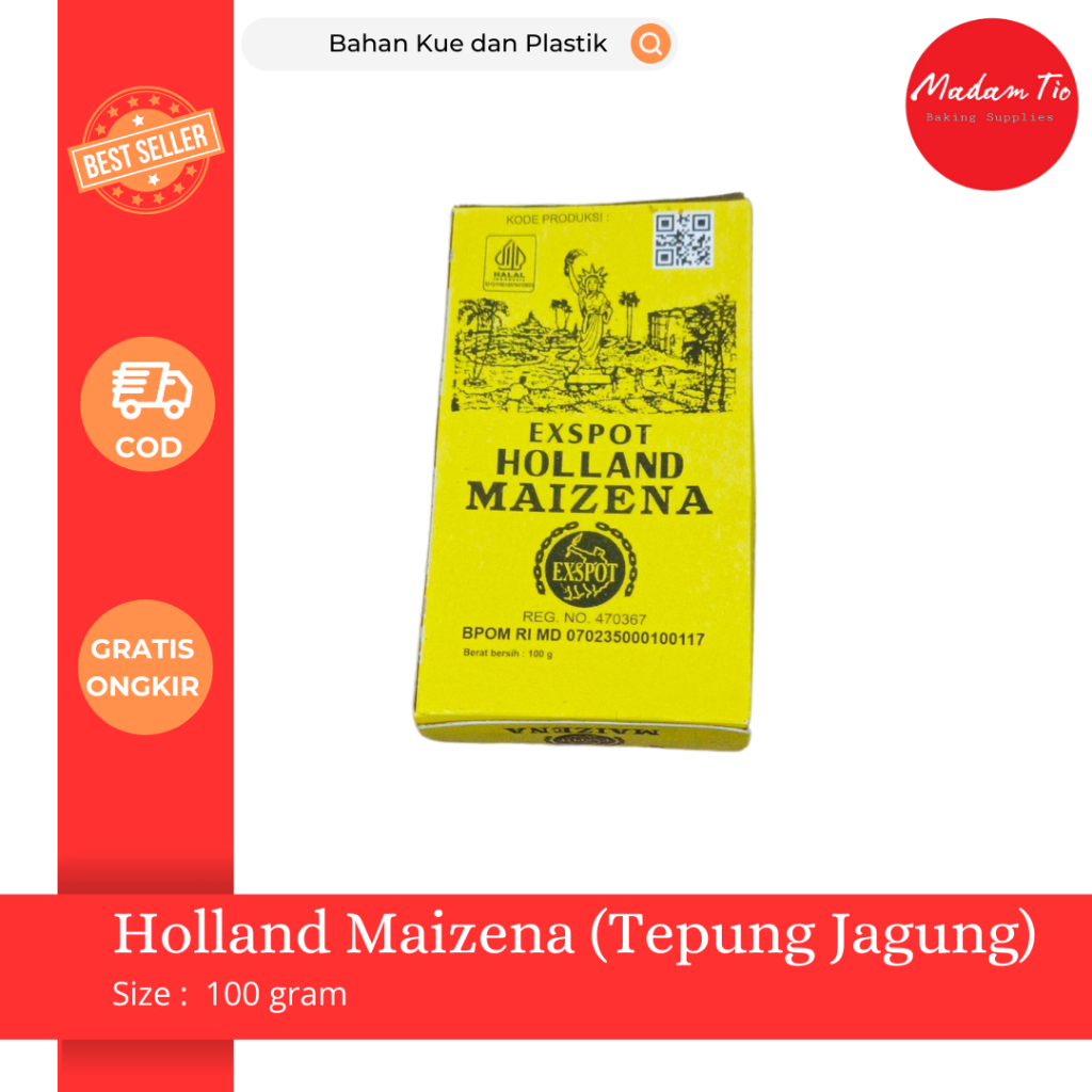 

Holland Maizena Tepung Pati Jagung 100gram 1pcs