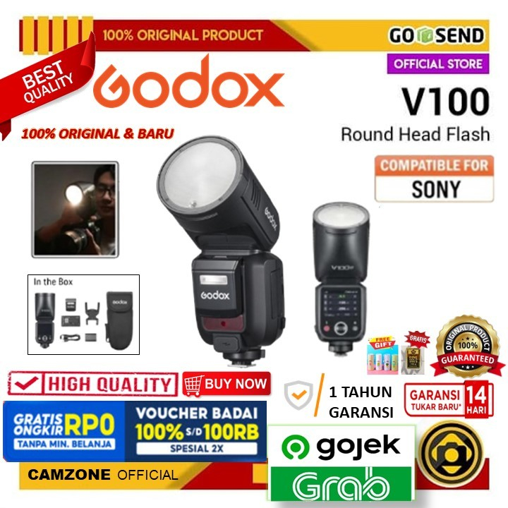 Godox V100 Round Head Flash V-100 Godox Flash