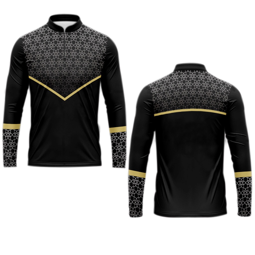 Baju koko muslim/ Hitam/Kaos pria Dewasa jersey/motif full printing/panjang&Pendek terbaru/super bag