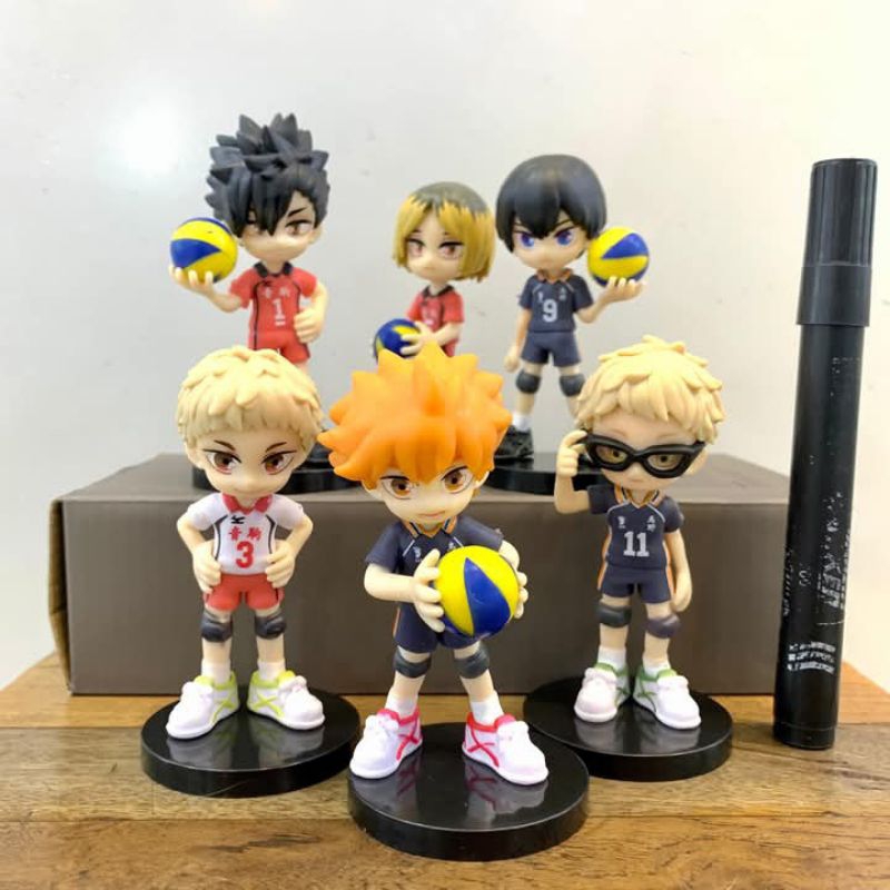 mainan figure Haikyu haikyuu chibi tobio kageyama nishinoya yu kei tsukishima kenma kozume koshi sug