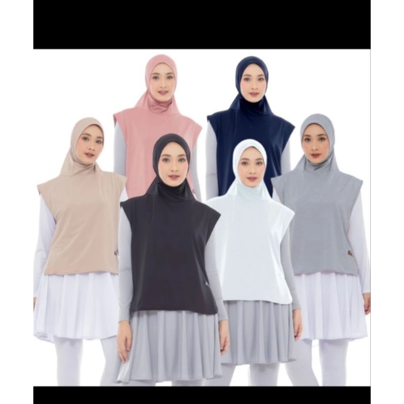 Jilbab Rompi Sporty Olaharga Jersey/Hijab Sport Rompi Instan/Kerudung Rompi Vest Long