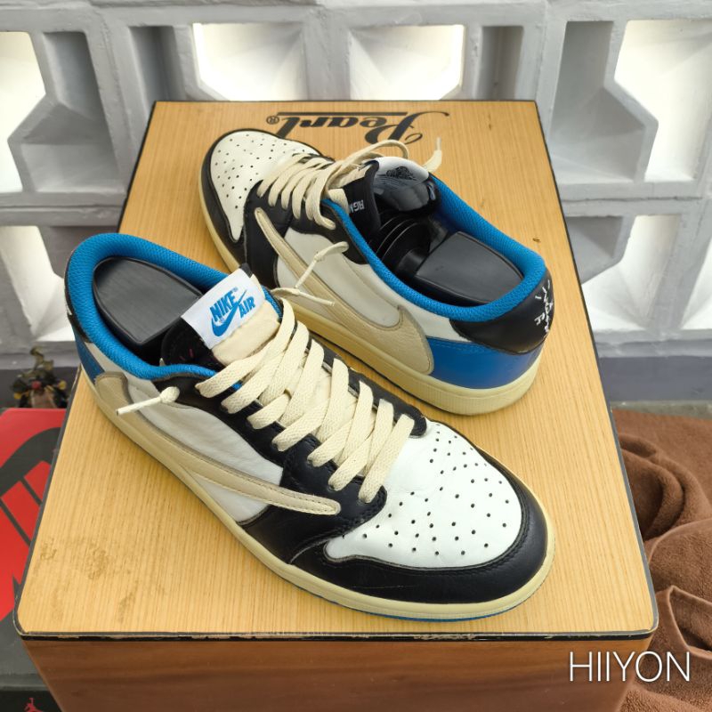 Sepatu Second N|k3 Air Jordan 1 Low Travis Scott X Fragment | Size 42 | Insole 26,5 cm