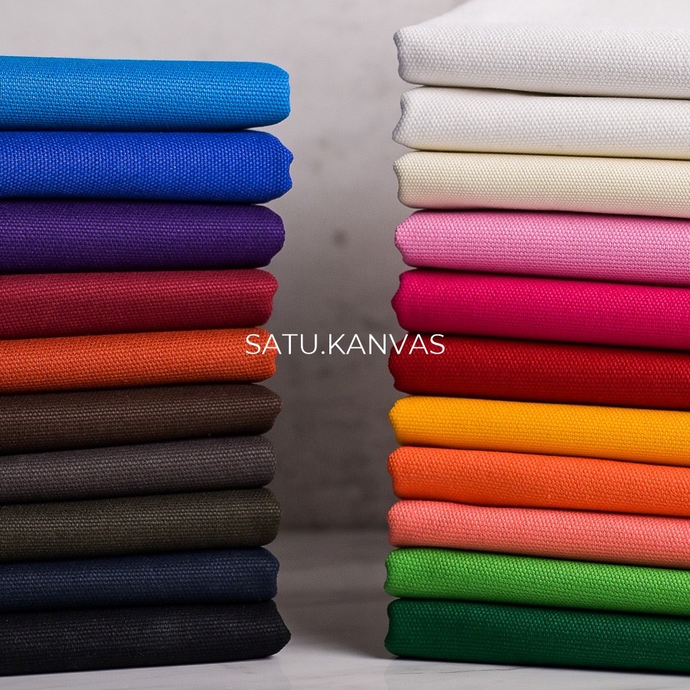 Hemat Kain KANVAS polos  bahan kain tas  kanvas