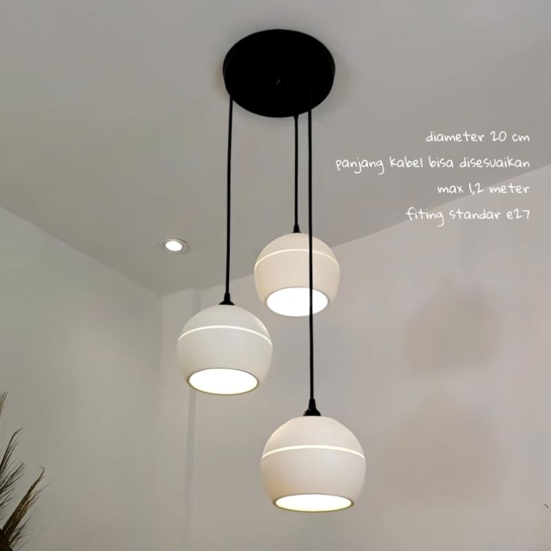 Lampu gantung minimalis bulat lampu gantung moonlight - kamar - ruang tamu - mini bar - dapur