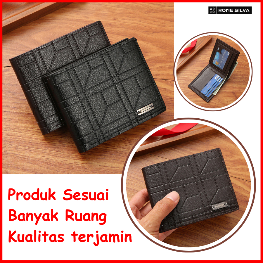 Dompet Cowok Lipat Kulit Kecil Pria Ori Laki2 Banyak Slot Atm Ktp Bapak Terbaru Simpel Genggam Premi