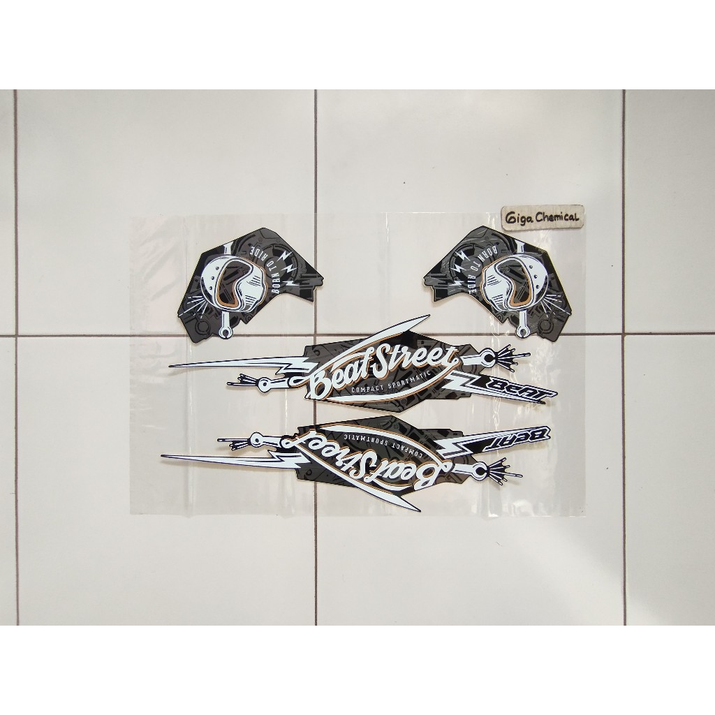 Striping Sticker Lis Honda Beat Street 2017 2018 Hitam Original