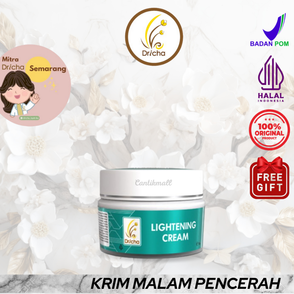 DRICHA LIGHTENING CREAM KRIM FLEK BPOM by DR IKA